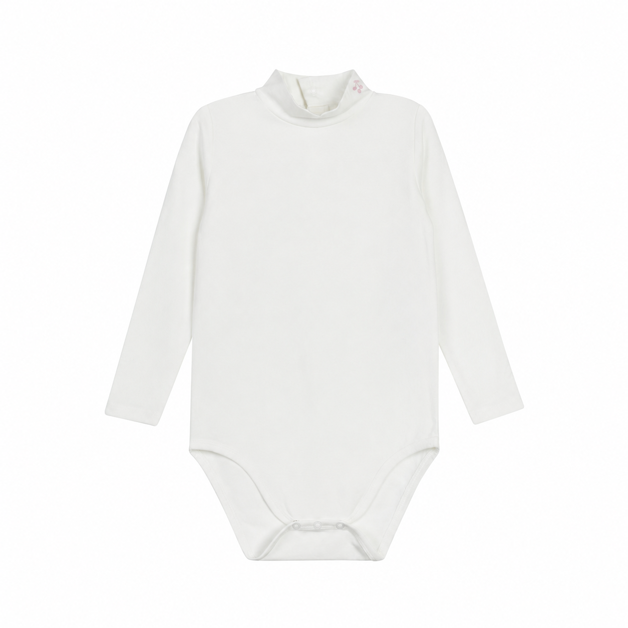 Fair Isle Embroidered Mockneck Bodysuit - Ivory Mauve