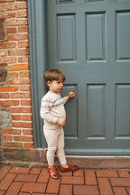 Fair Isle Toddler Knit Set - Taupe