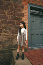 Fair Isle Girls Woven Jumper - Taupe