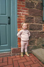 Fair Isle Toddler Knit Set - Mauve