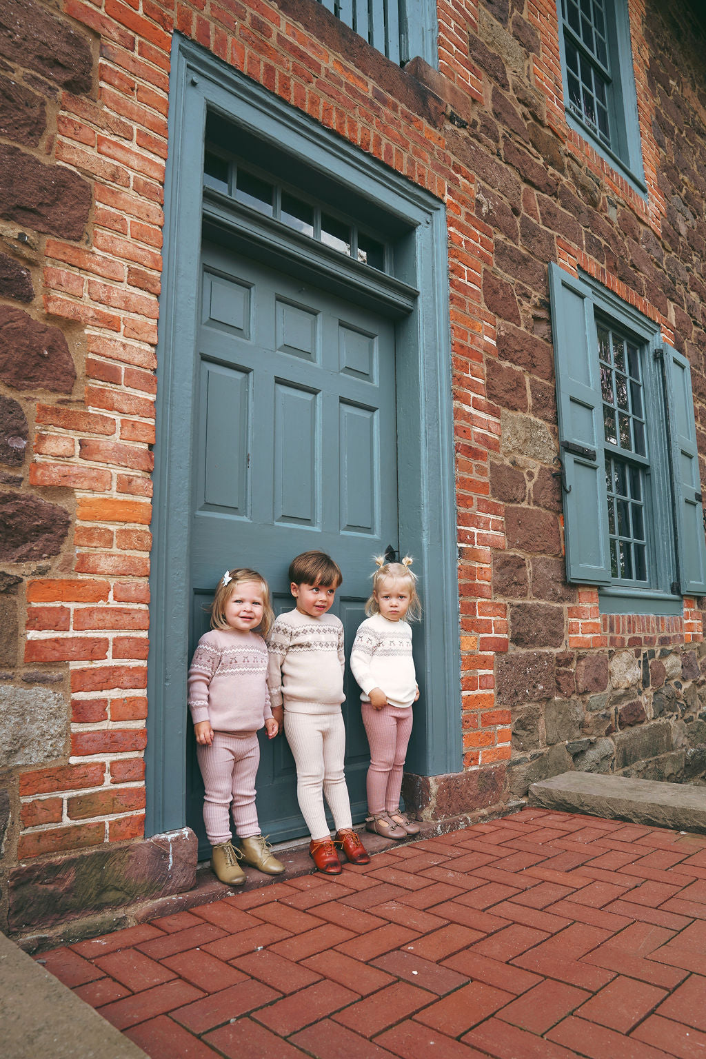 Fair Isle Toddler Knit Set - Mauve