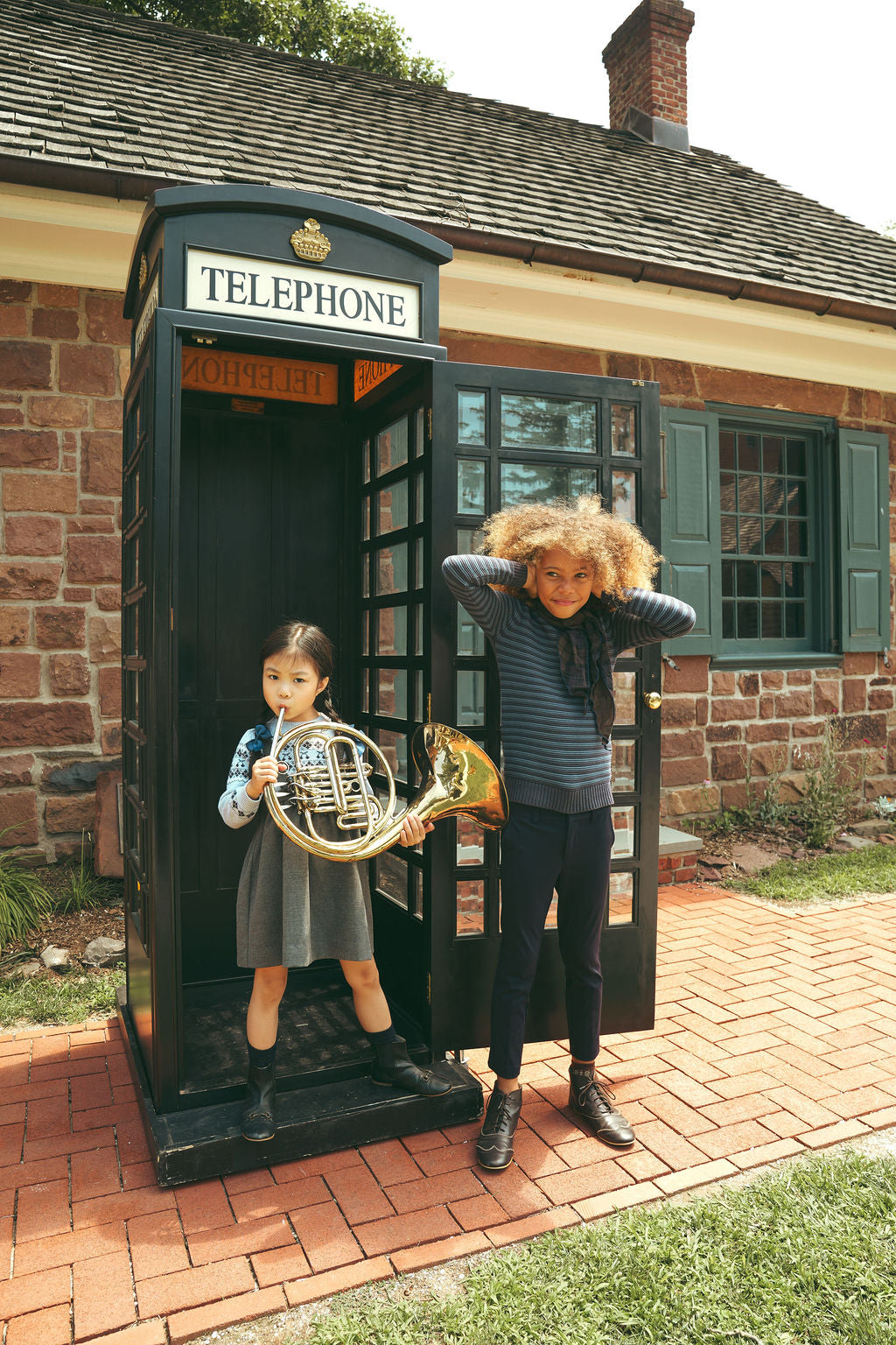 Embroidered Trim Boys Sweater - Navy