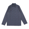 Floral Mockneck-Off Blue - 3T