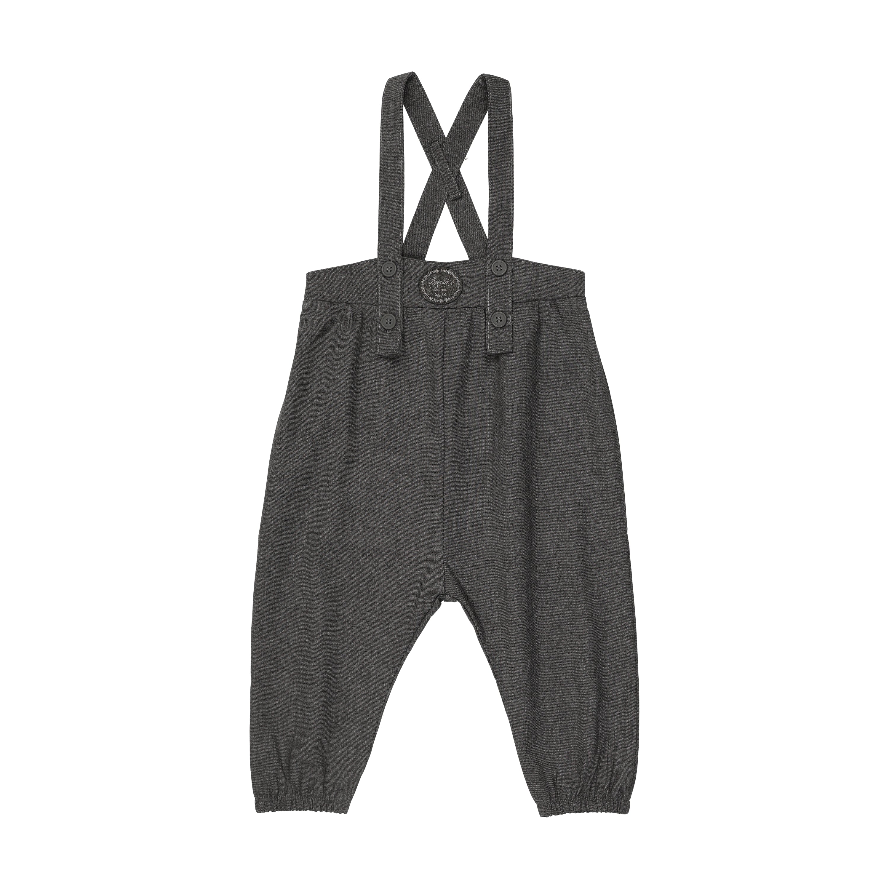 Pre-Order Boys Long Romper - Mid Grey
