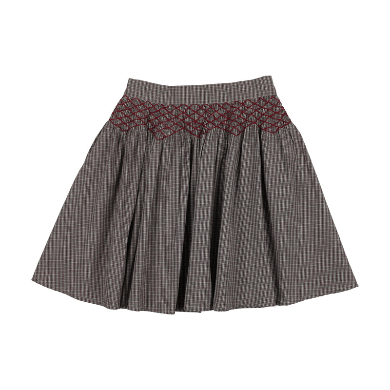 Pre-Order Plaid Edition Girls Skirt -Grey