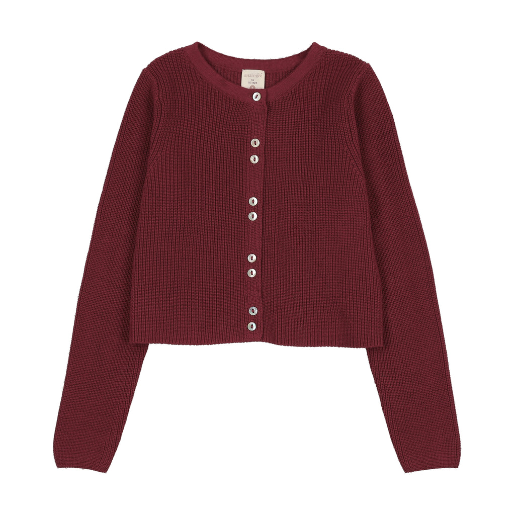 Pre-Order Fine Knit Cardigan - Deep Red