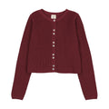 Pre-Order Fine Knit Cardigan - Deep Red