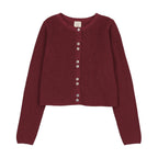 Pre-Order Fine Knit Cardigan - Deep Red