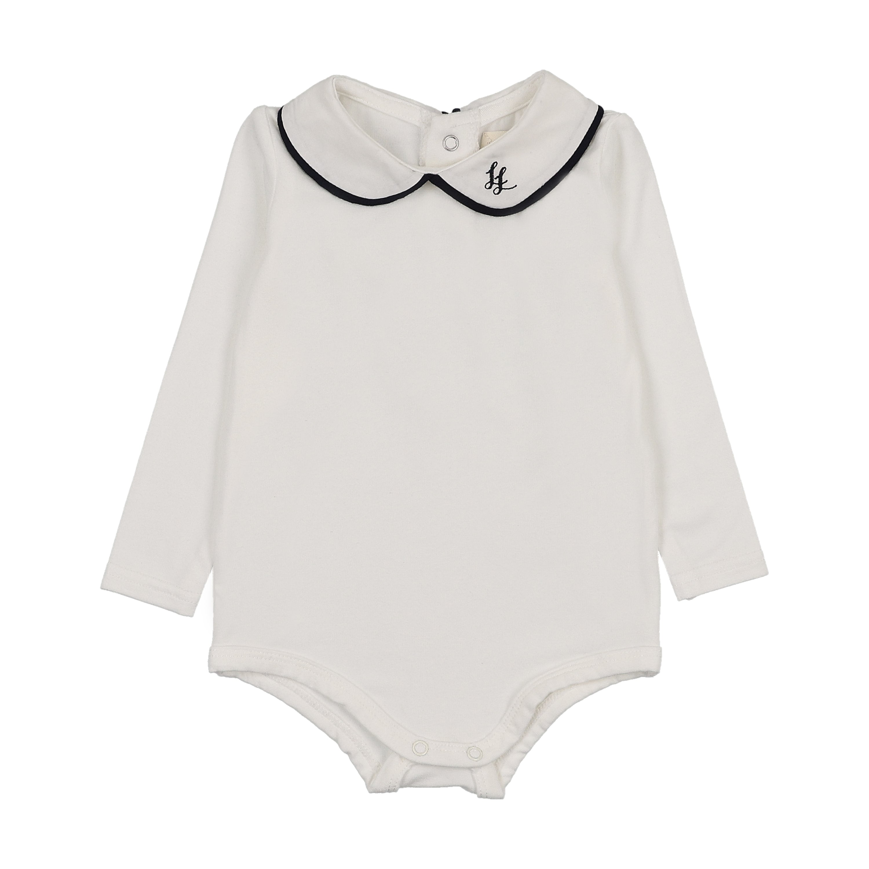 Pre-Order Peter Pan Onesie With Piping - White/Navy