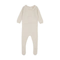 Pre-Order Knit Embroidered Footie- Cream