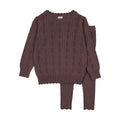 Girls Knit Set - Vintage Purple