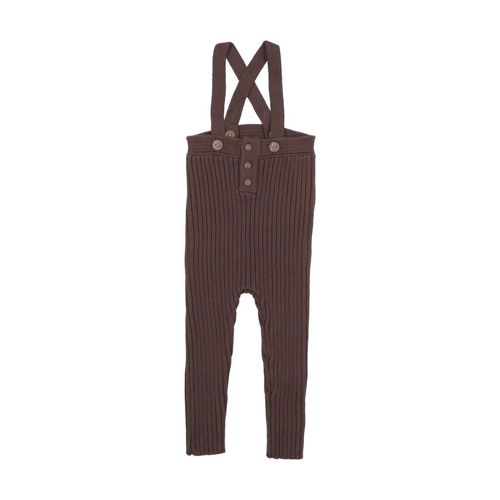 Pre-Order Toddler Rib Knit Overall - Chocolate Brown