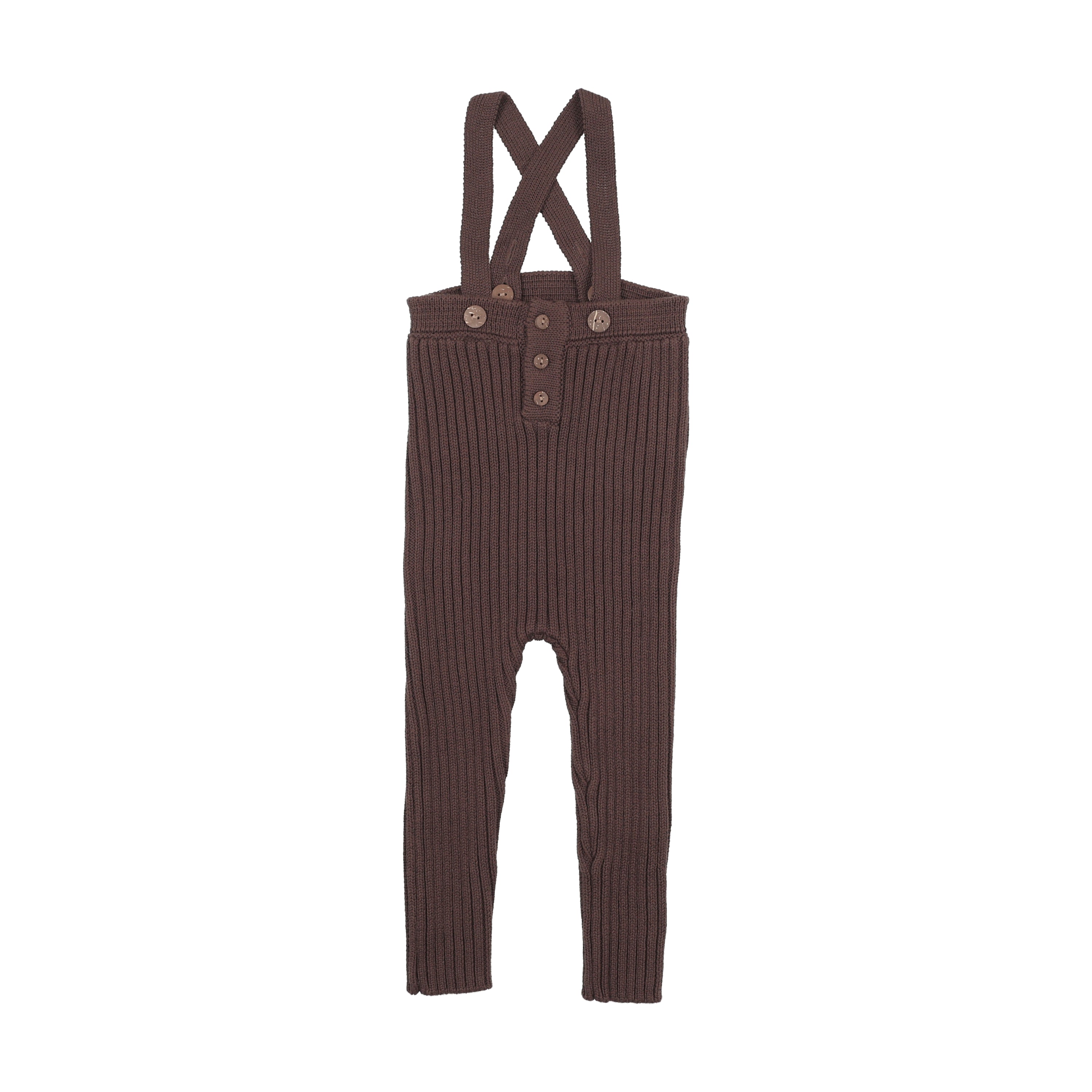 Pre-Order Toddler Rib Knit Overall - Chocolate Brown