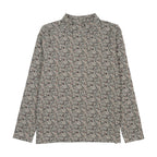 Printed Mockneck - Vintage Purple Print