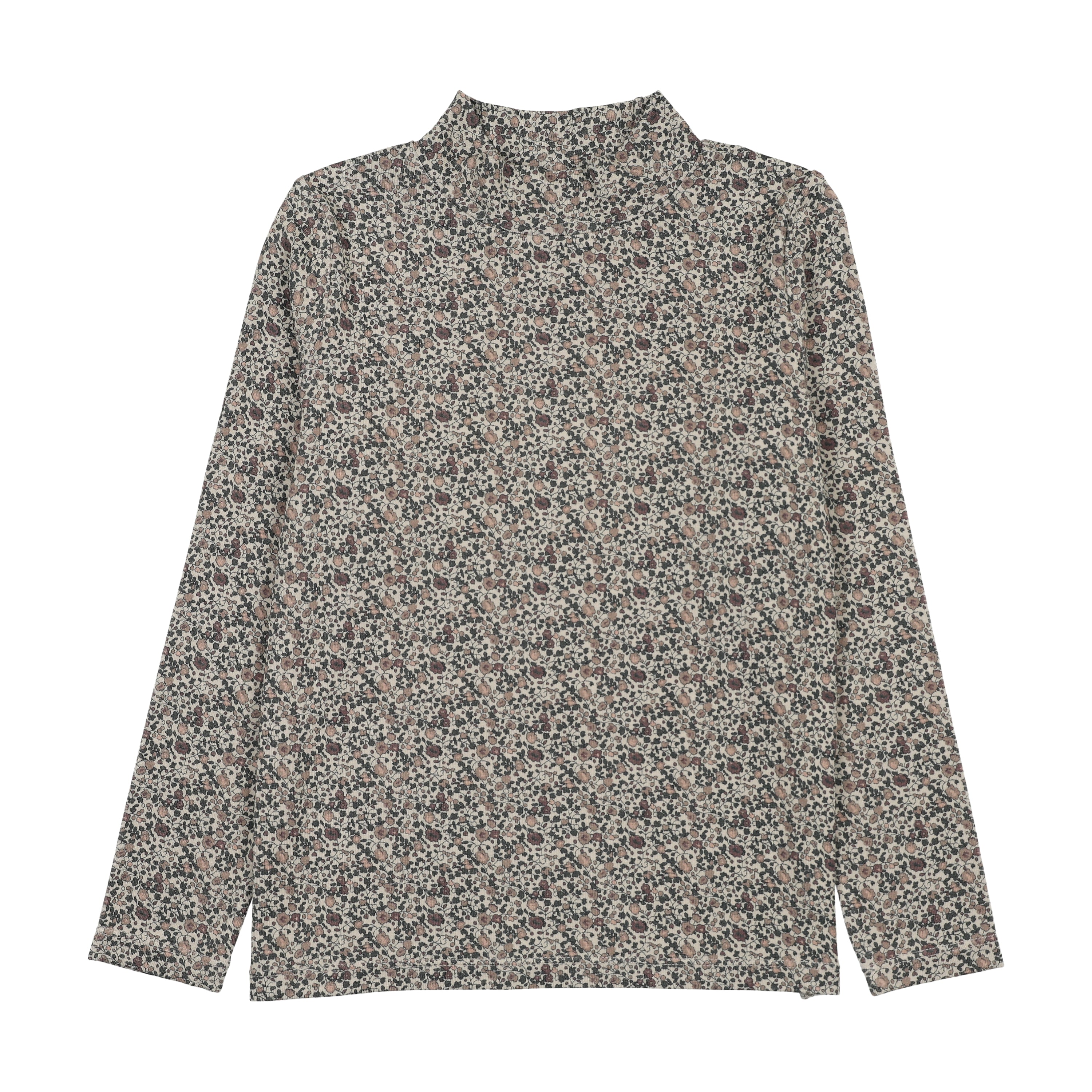 Printed Mockneck - Vintage Purple Print