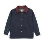 Denim Day Boys Shirt - Denim/Burgundy