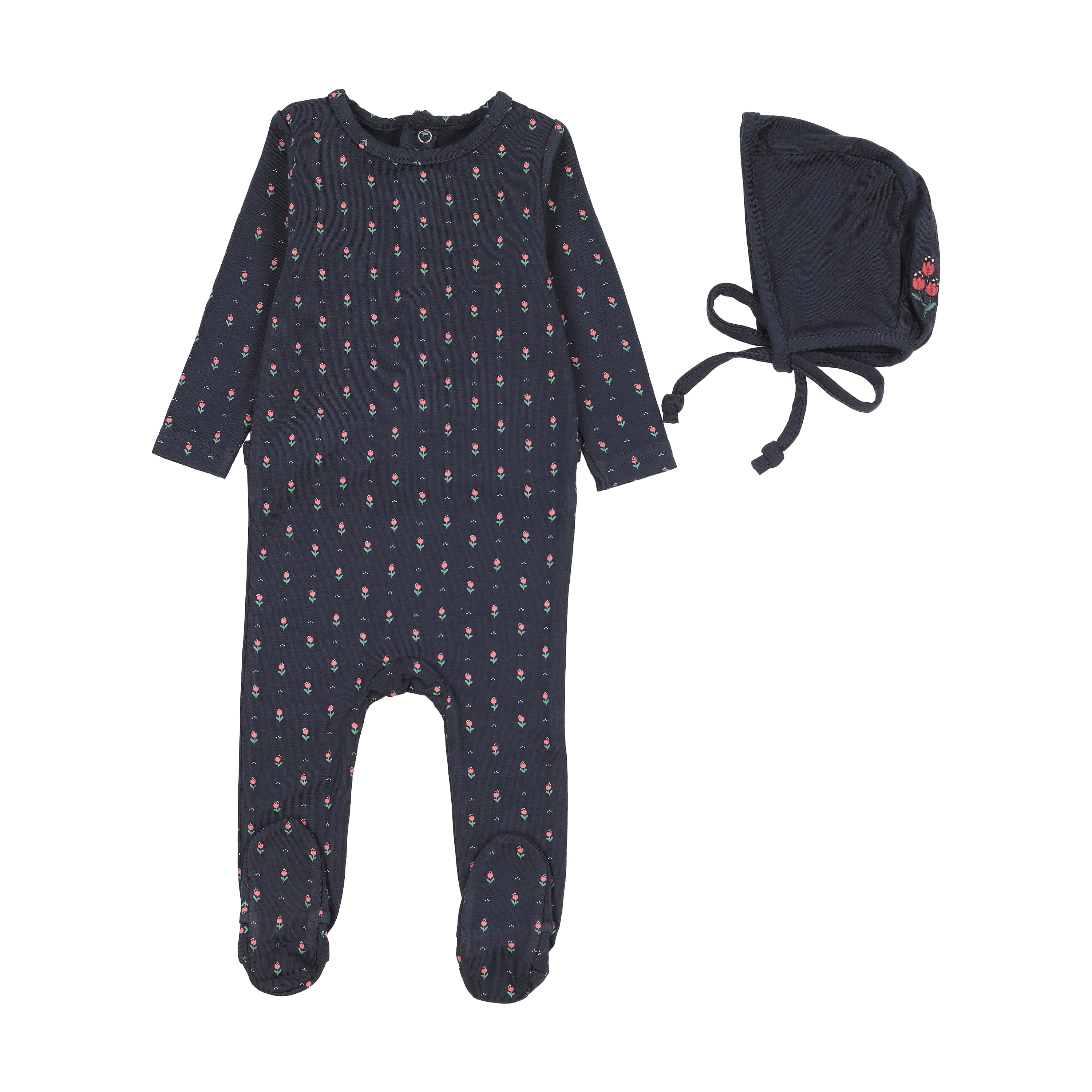 Sweet Campaign Girls Footie Set - Navy