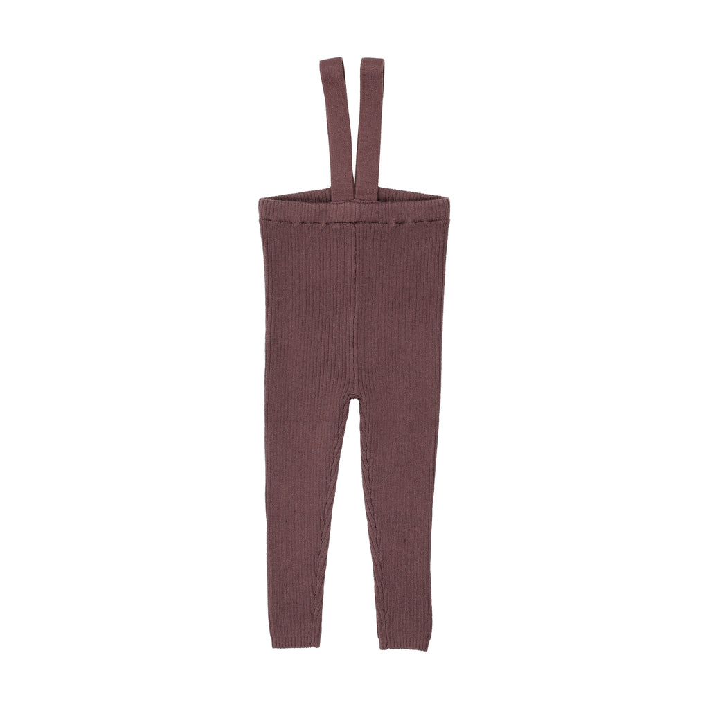 Knit Suspender Leggings - Vintage Purple