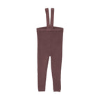 Knit Suspender Leggings - Vintage Purple