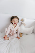 Gingham Teddy Pajamas - Pink