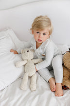 Gingham Teddy Pajamas - Blue