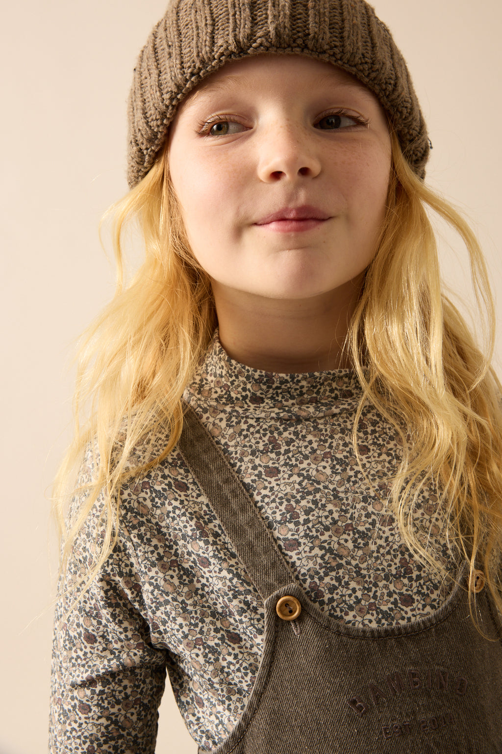Printed Mockneck - Vintage Purple Print