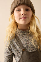 Printed Mockneck - Vintage Purple Print