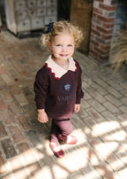 Pre-Order Fan Club Girls Sweatshirt Set - Plum/Cream
