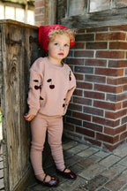 Pre-Order Cherry Patch Sweatshirt Set - Bud Pink