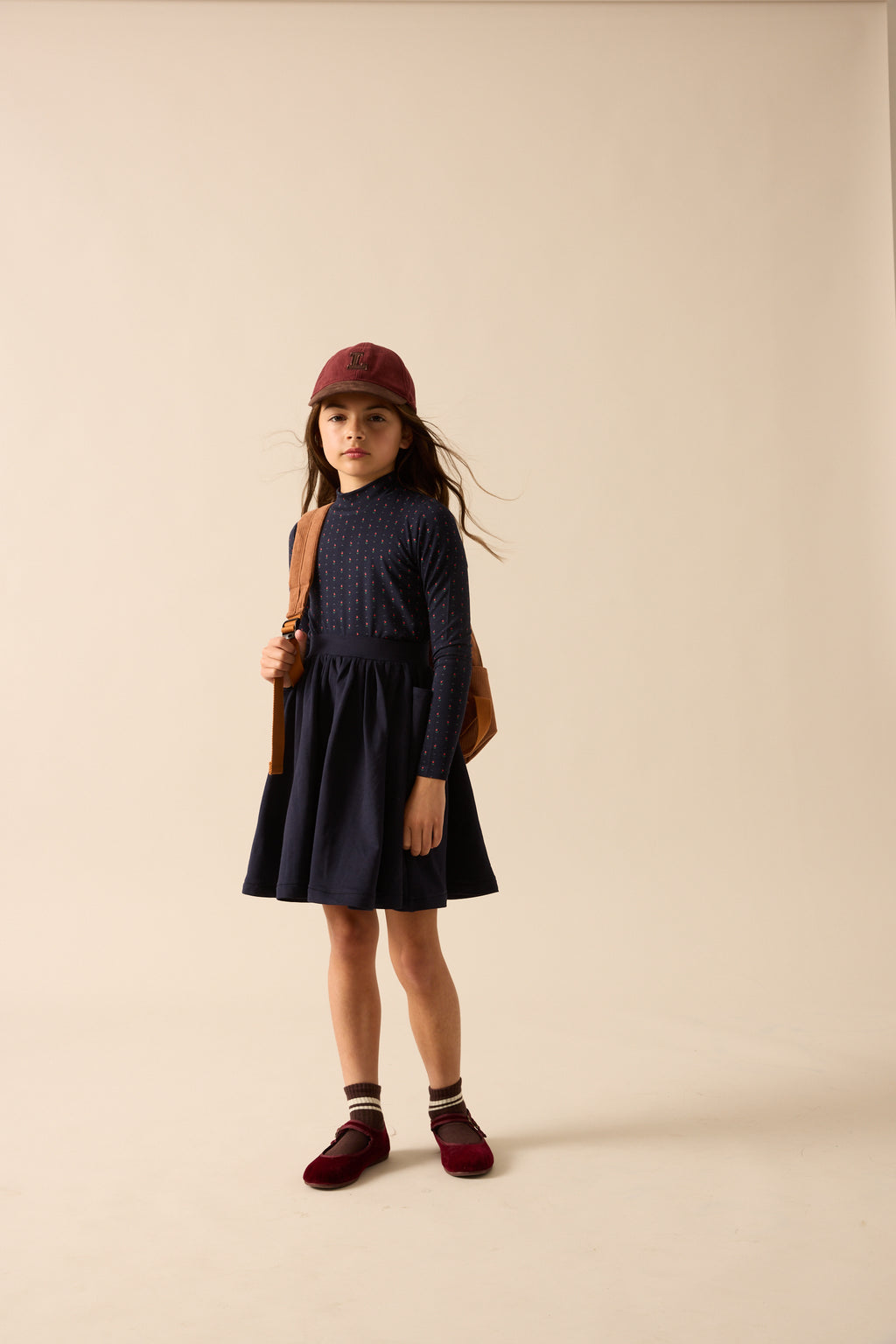 Sweet Campaign Printed Mockneck - Navy Print