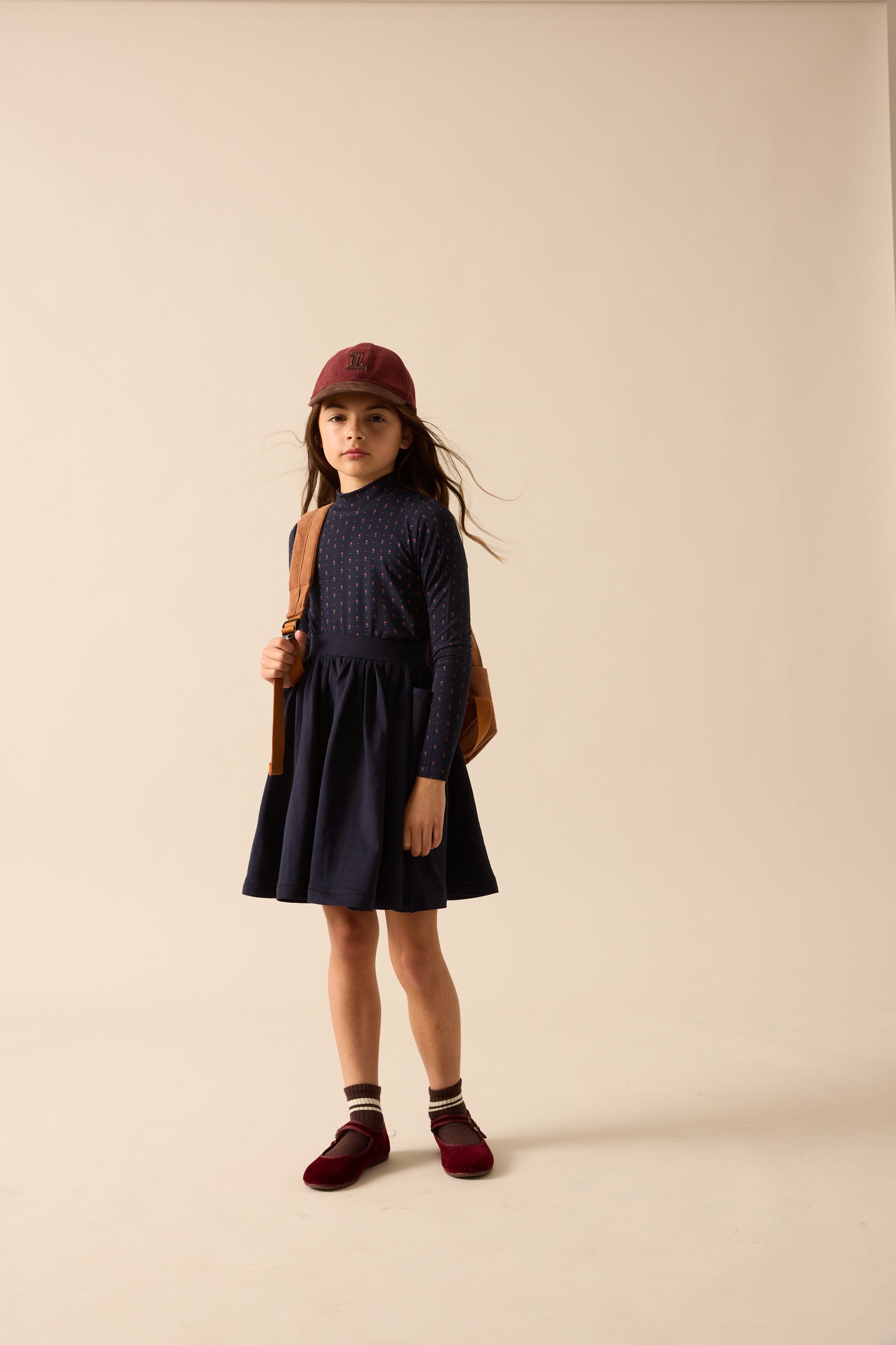 Sweet Campaign Printed Mockneck - Navy Print
