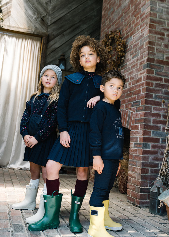 Sweet Campaign Boys Embroidered Sweatshirt - Navy