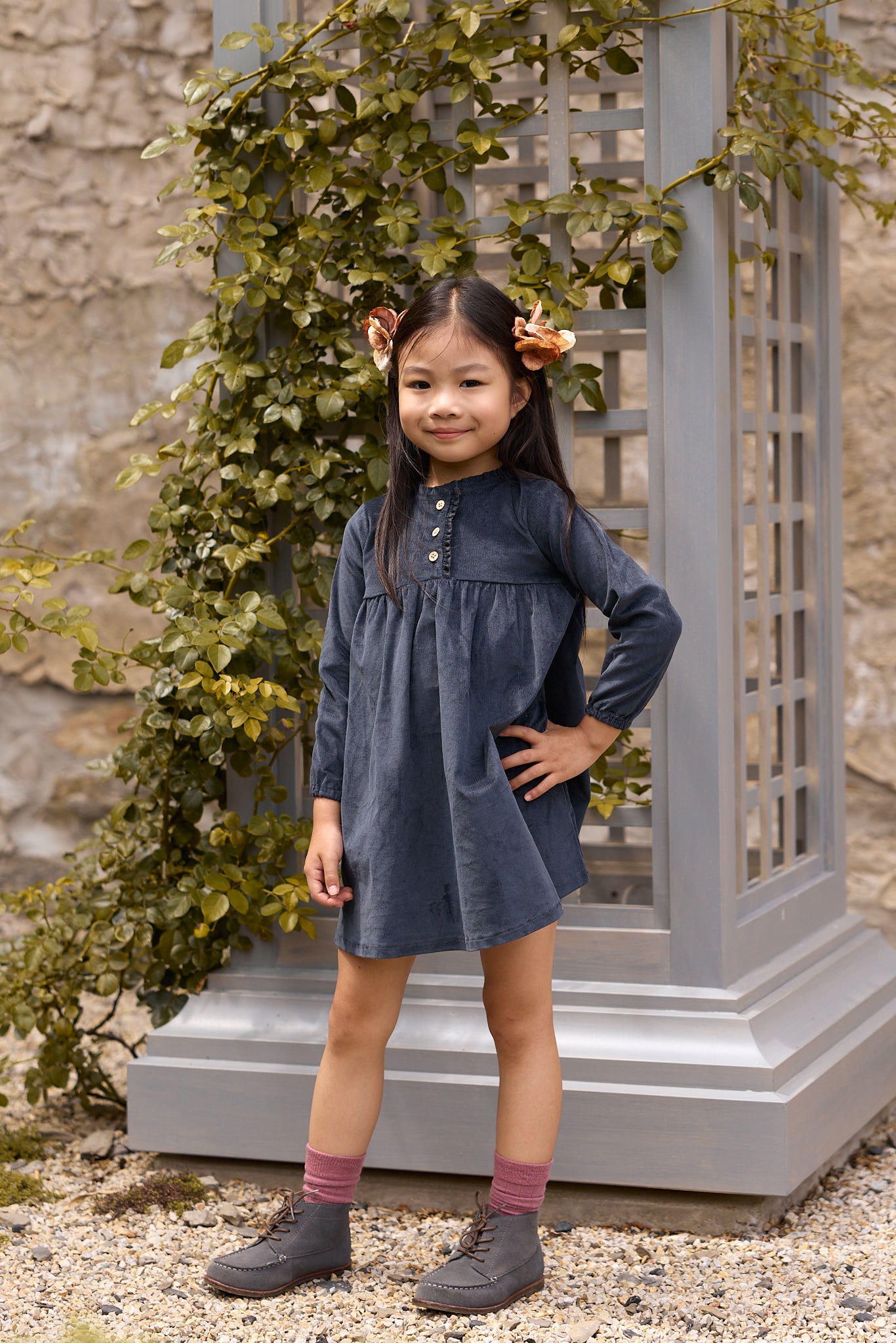 Liberty/Berry Corduroy Dress - Navy Blue
