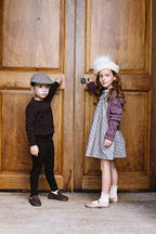 Pre-Order Home Garden Laced Trimmed Dress - Oxford Tan Print