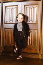 Pre-Order Toddler Rib Knit Overall - Chocolate Brown