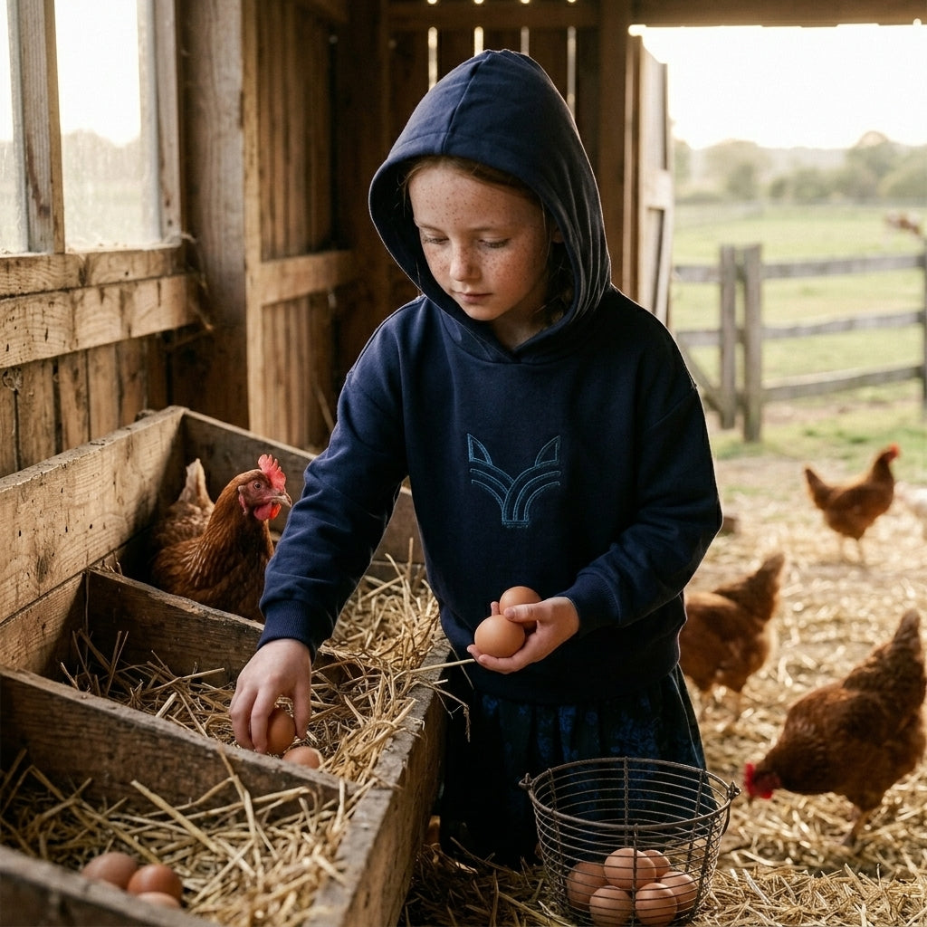 Navy Embroidered Logo Dress