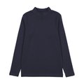 Embroidered Logo collection Navy Mock Neck