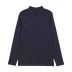 Embroidered Logo collection Navy Mock Neck