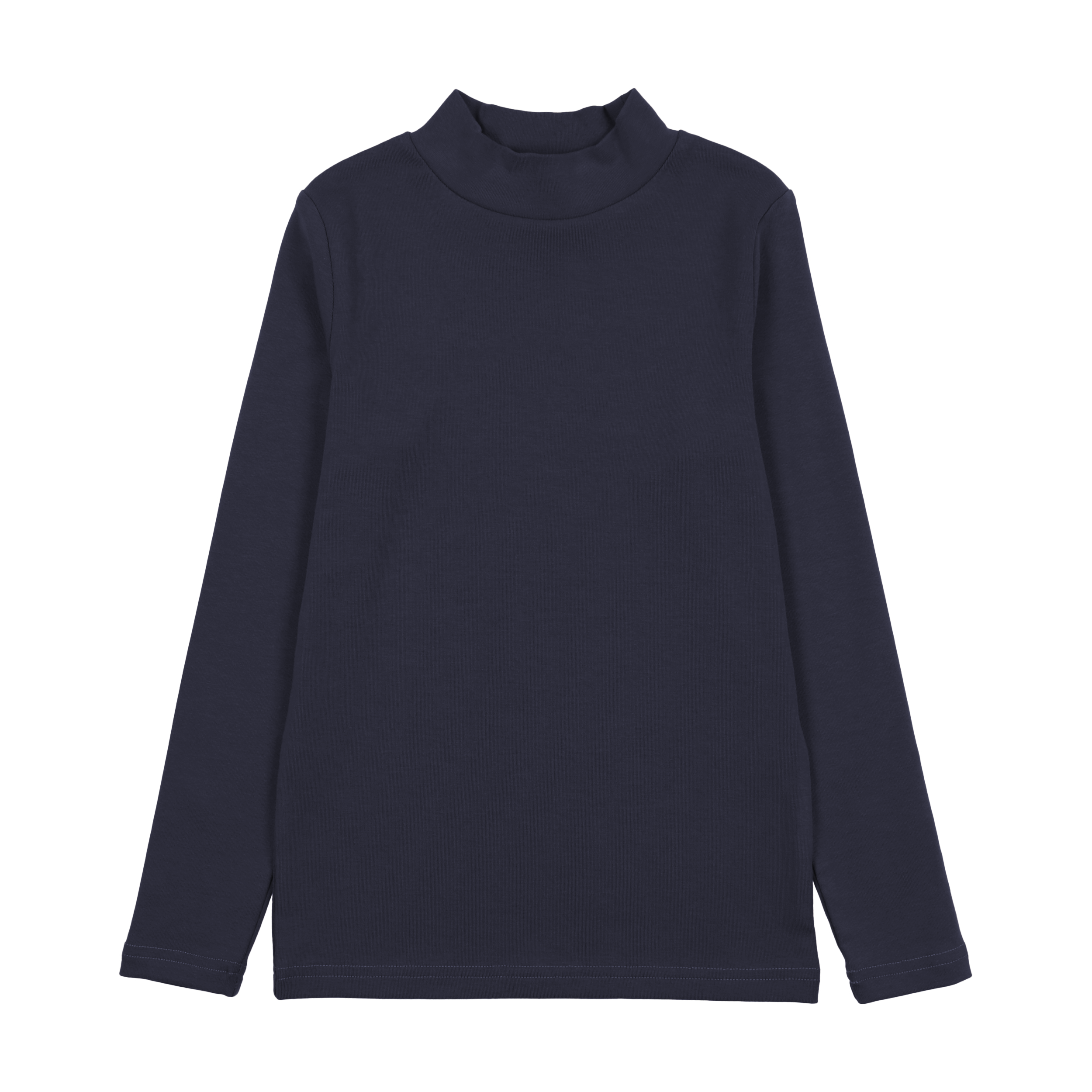 Embroidered Logo collection Navy Mock Neck