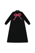 Raspberry Ribbon Bow Maxi Dress
