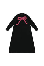 Raspberry Ribbon Bow Maxi Dress