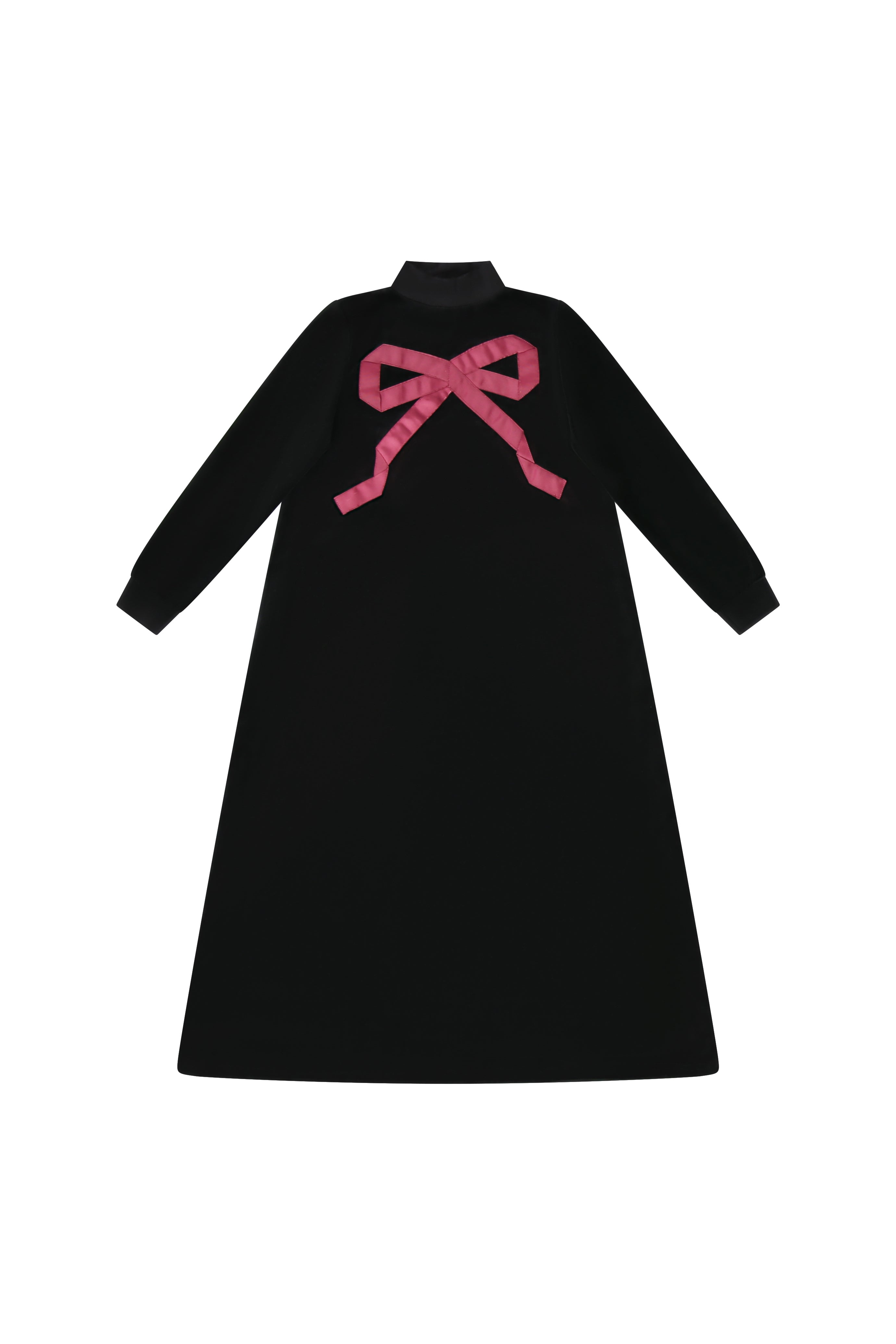 Raspberry Ribbon Bow Maxi Dress