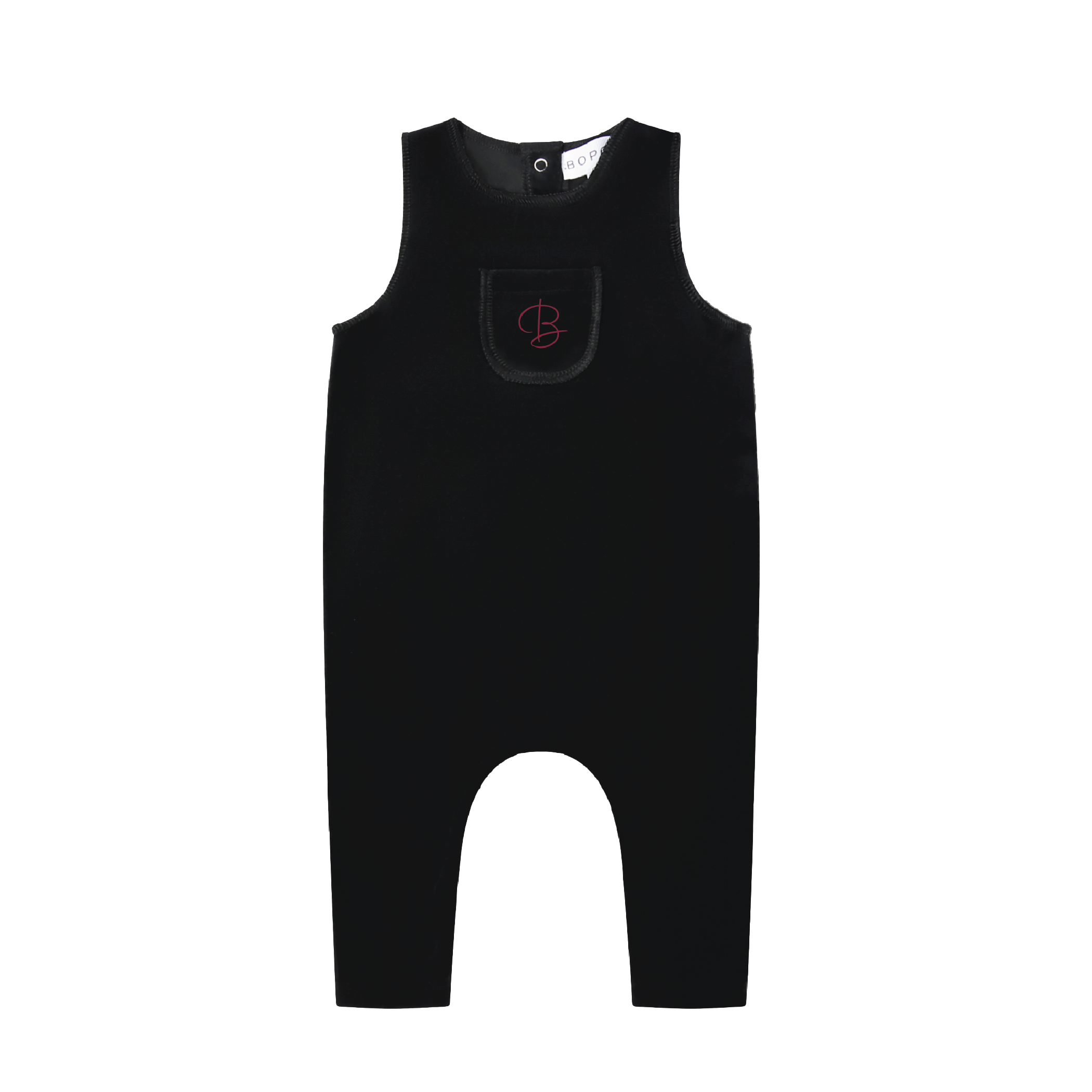 Raspberry B Embroidered Overalls