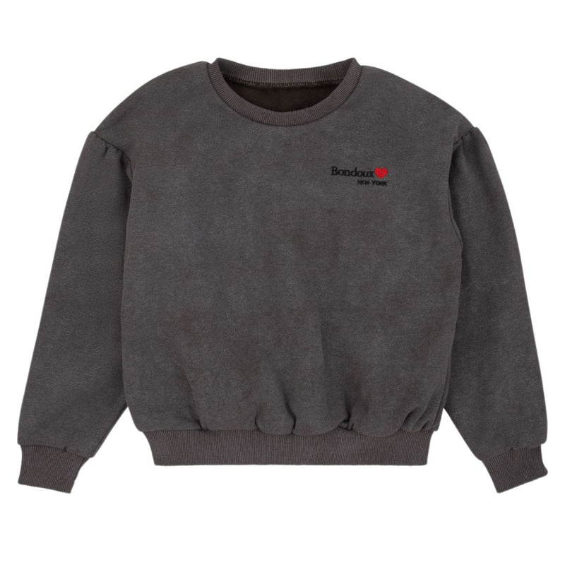 Acid Wash Girl's Top - Smokey Brown