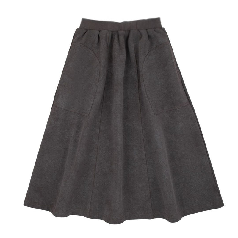 Acid Wash Skirt - Smokey Brown
