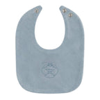 Velour Embossed Bib - Baby Blue