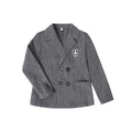 Grey Wool Emblem Blazer