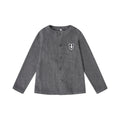Grey  Emblem Wool Cardigan
