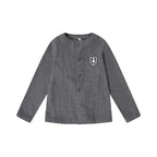 Grey  Emblem Wool Cardigan