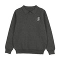 Grey Emblem Knit Top